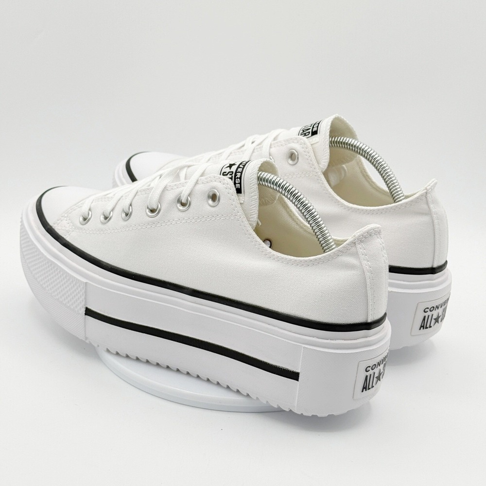 Converse Chuck Taylor All Star Double Stack Low Size 11 Womens White/Black NEW - Picture 7 of 10